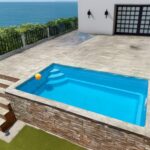 Candela Piscina Elevada Poliéster 4x2 m - Rectangular con Escaleras y Skimmer
