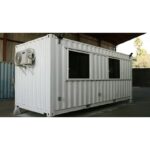 Contenedor Oficina 20 Pies Usado - 14m² con Aire Acondicionado 110V y Protecciones Metálicas