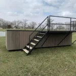 Piscina Contenedor 20ft con Terraza Integrada - Solárium y Liner Azul