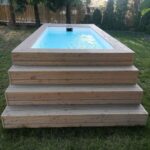 Piscina Contenedor Madera 5m - Cuba Fibra de Vidrio con Escalera Integrada