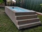 Piscina Contenedor Madera 5m - Cuba Fibra de Vidrio con Escalera Integrada - Imagen 3