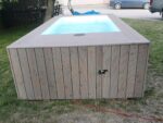 Piscina Contenedor Madera 5m - Cuba Fibra de Vidrio con Escalera Integrada - Imagen 2