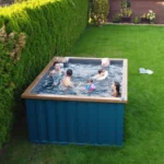 Piscina Spa Contenedor Comfort 3x2,5m - Jacuzzi con Terraza WPC