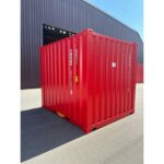 Contenedor 10 pies Rojo – Compacto, Acero Corten, 15,6 m³, Suelo Marino 28 mm