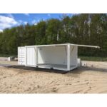 Contenedor Catering 20 pies HC – Paredes Elevación Neumática, Aislado, Instalación Eléctrica, 15 m²